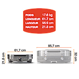 Steelfire 22” plancha en acier inoxydable