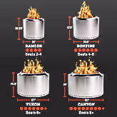 Ranger 15" Fire Pit + Surround Lite Bundle