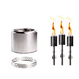 Bonfire 19.5" Fire Pit + Torches Bundle