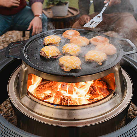 Fire Pit Cast Iron Griddle Top Fire Pit Cooking Collection Solo