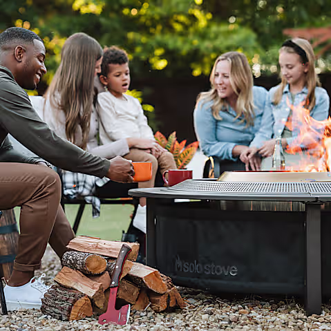 Yukon 27" Fire Pit + Surround Bundle