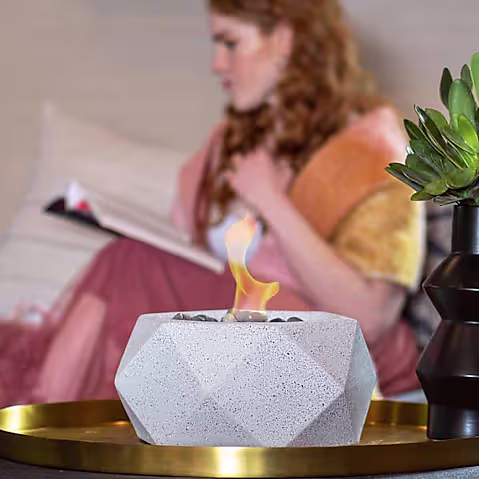 Geo Tabletop Fire Bowl