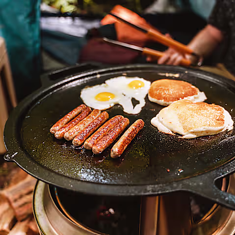 Bonfire 19.5" Cast Iron Griddle Cooking Bundle