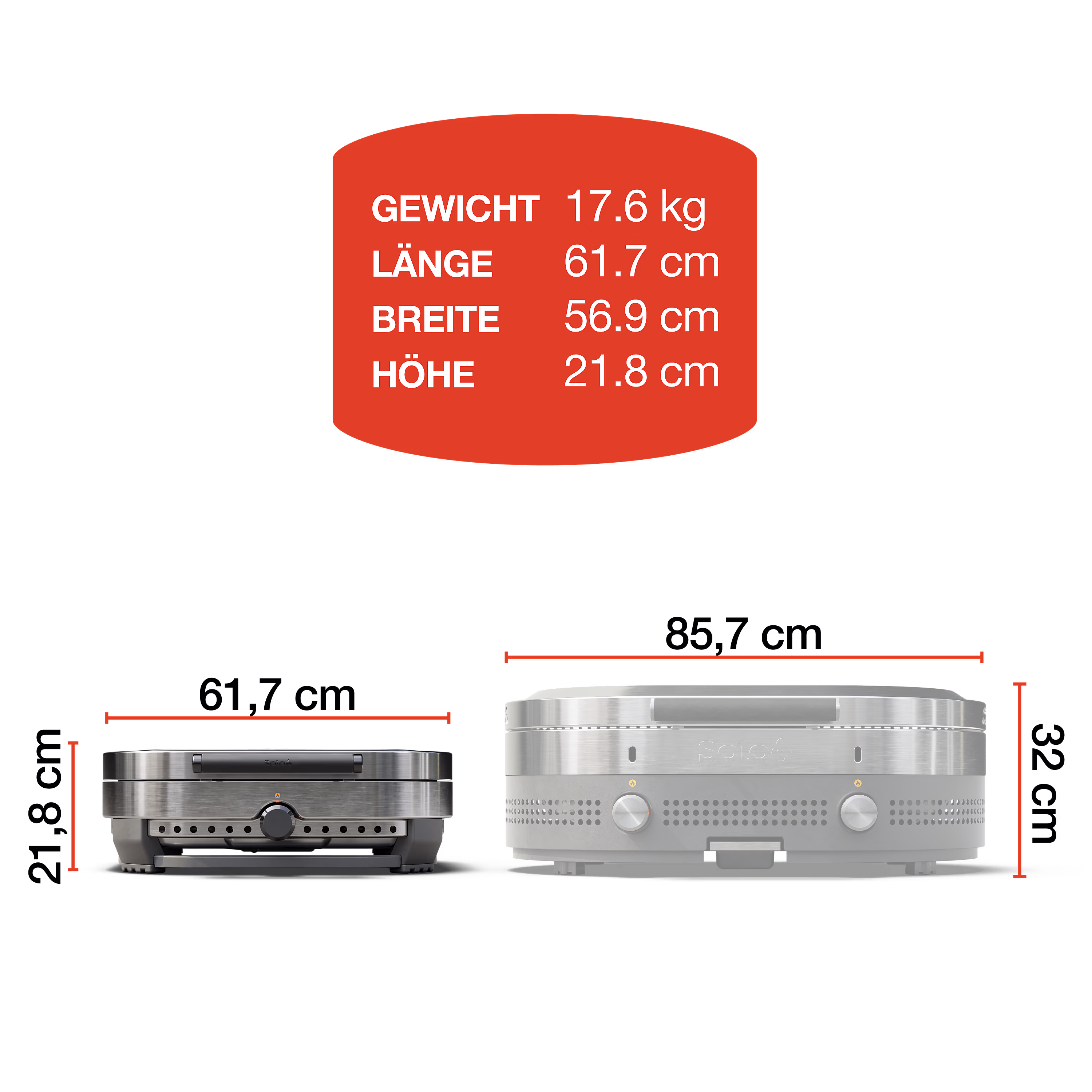 Steelfire 22" Edelstahl-Grillplatte