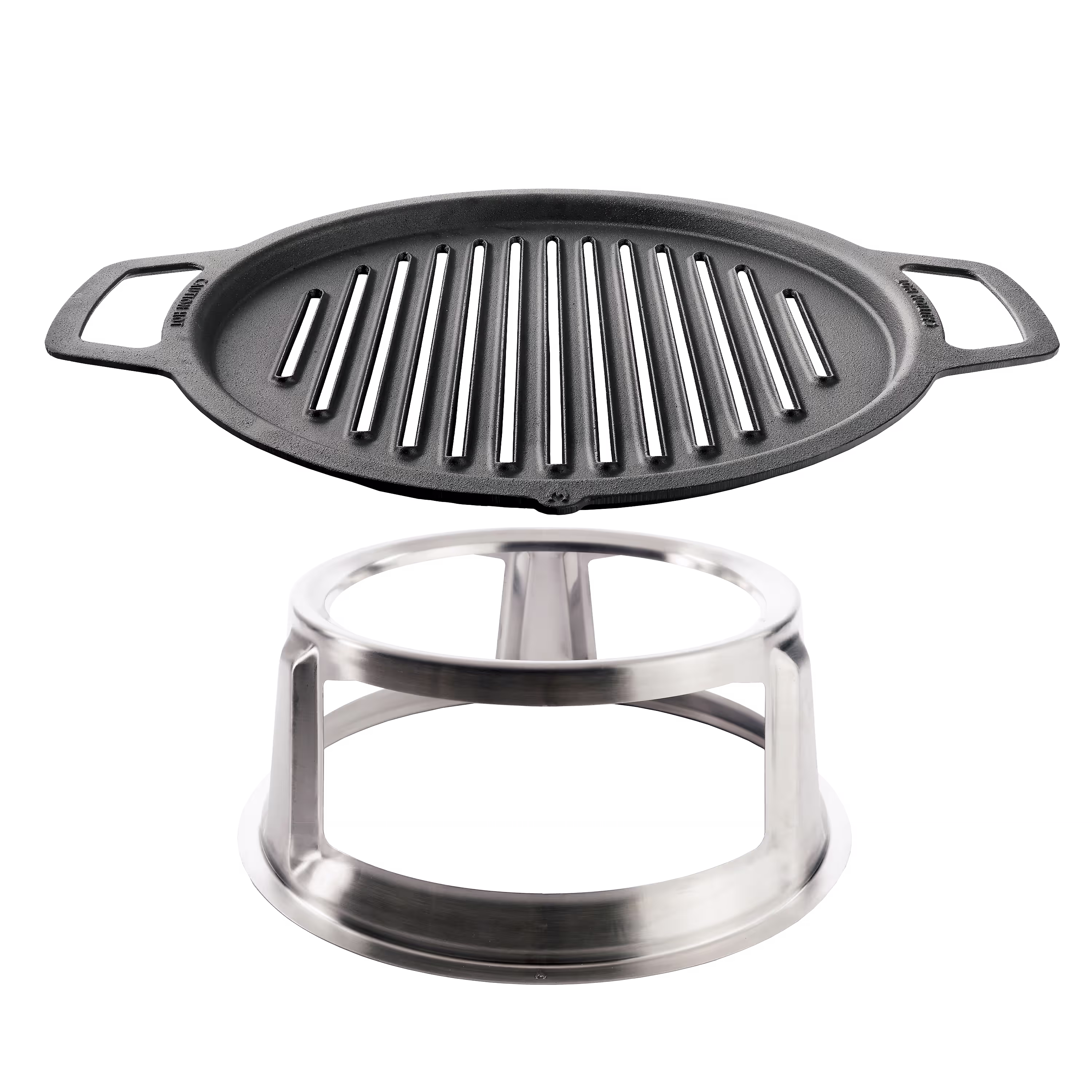 19.5" Fire Pit Cast Iron Grill Top + Hub