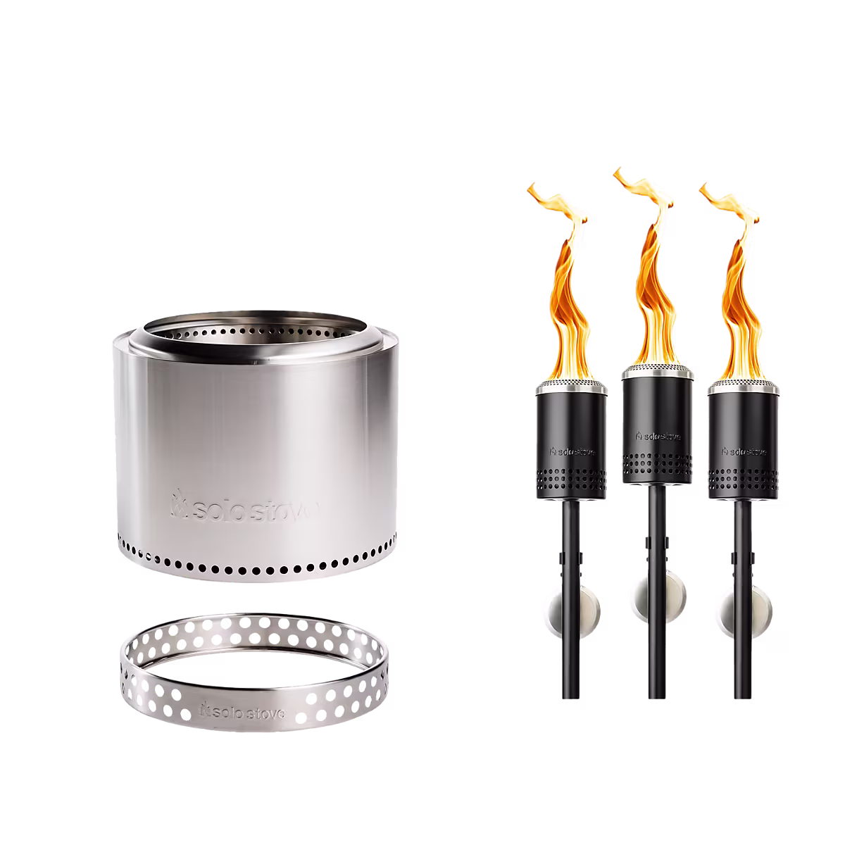 Bonfire 19.5" Fire Pit + Torches Bundle