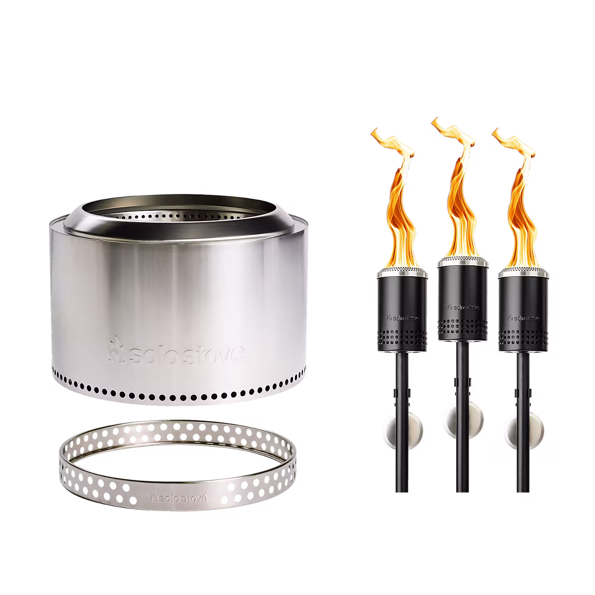 Yukon 27" Fire Pit + Torches Bundle
