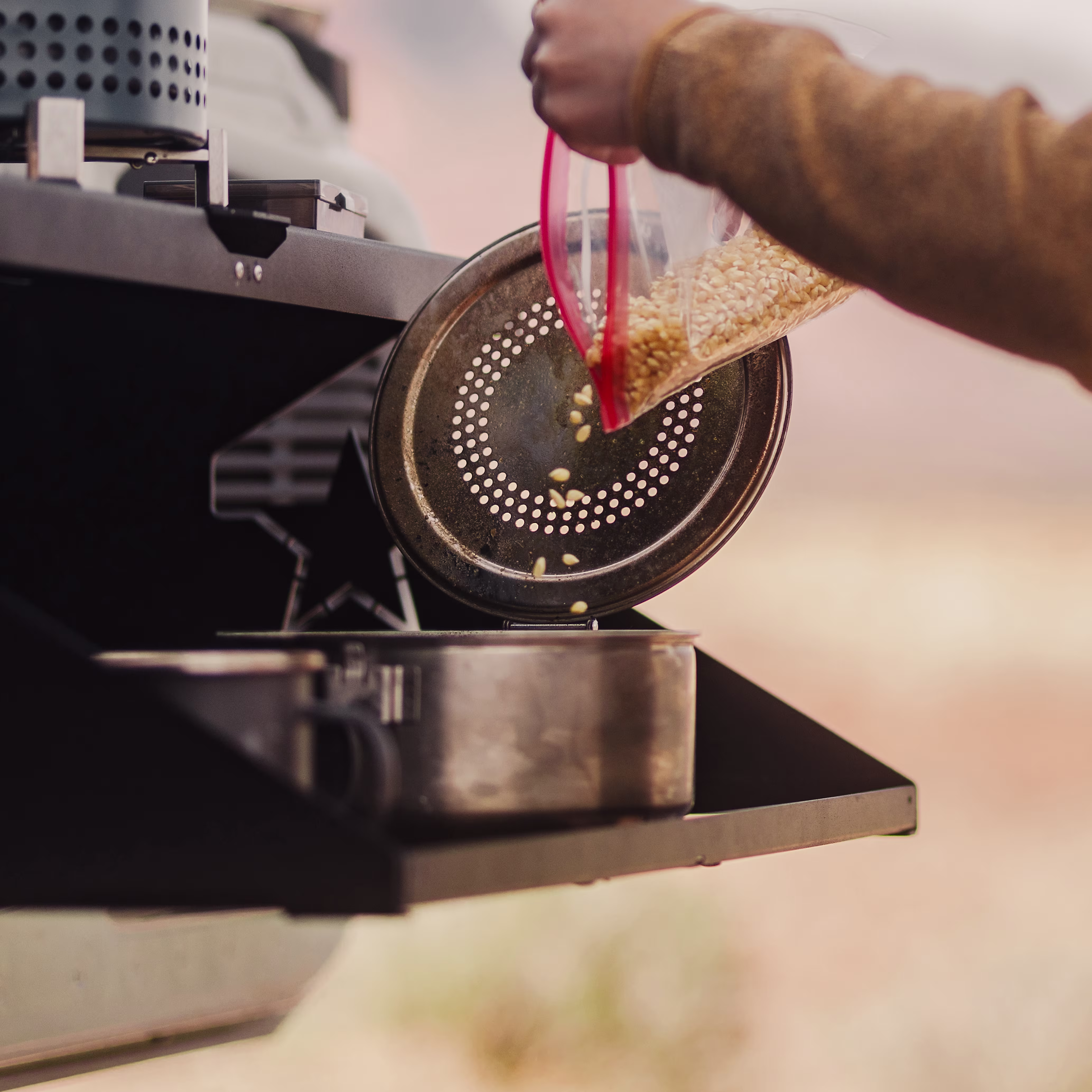 Fire Pit Popcorn Maker