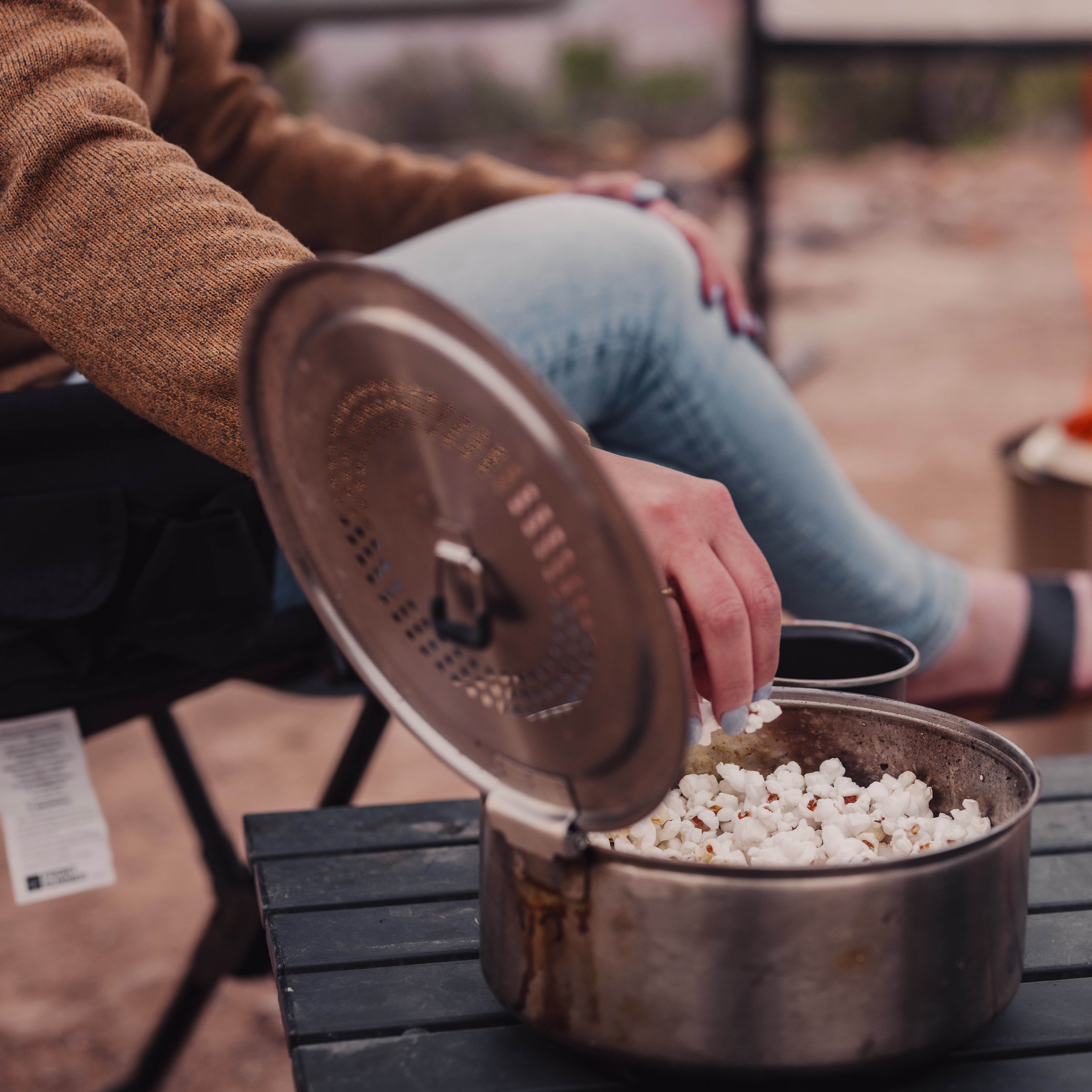 Fire Pit Popcorn Maker