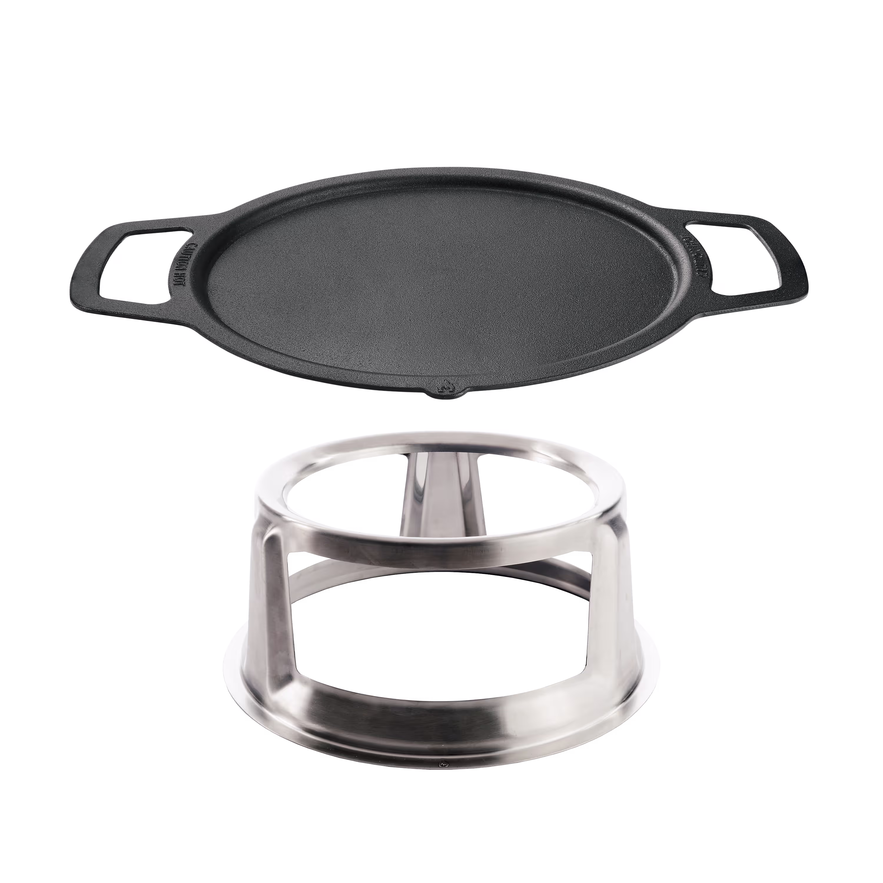 15" Fire Pit Cast Iron Griddle Top + Hub