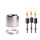 Bonfire 19.5" Fire Pit + Torches Bundle