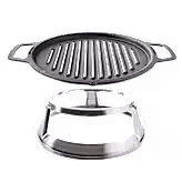 27" Fire Pit Cast Iron Grill Top + Hub