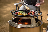 27" Fire Pit Cast Iron Grill Top + Hub
