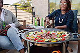 19.5" Fire Pit Cast Iron Wok Top + Hub