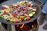 19.5" Fire Pit Cast Iron Wok Top + Hub