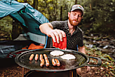 30" Fire Pit Cast Iron Griddle Top + Hub