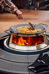 27" Fire Pit Cast Iron Wok Top + Hub