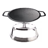 27" Fire Pit Cast Iron Wok Top + Hub