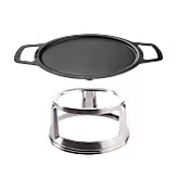 15" Fire Pit Cast Iron Griddle Top + Hub