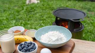Dog-Friendly Blueberry Banana Pancakes