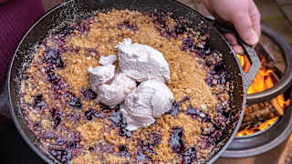Campfire Cherry Crisp