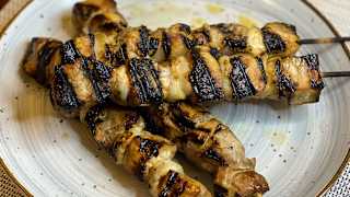 Chinese Style BBQ Skewers with Sweet Lychee