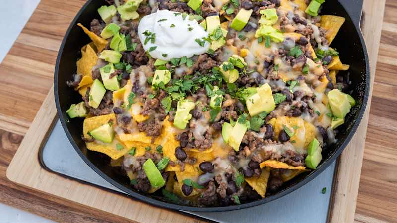 Loaded Cast Iron Nachos