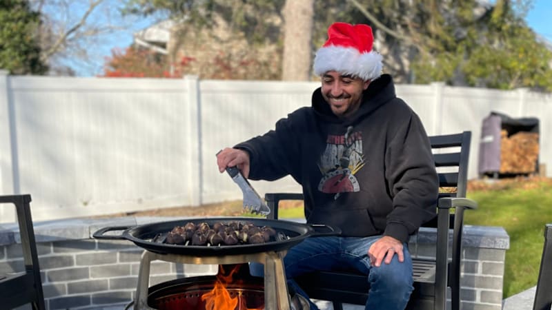 Chestnuts Roasting On Smokeless Open Fire 