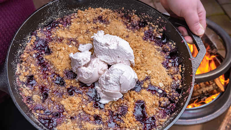 Campfire Cherry Crisp
