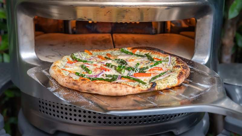 Spring Ham & Asparagus Pizza