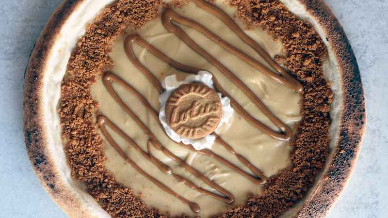 Biscoff Cookie Butter Dessert Pizza