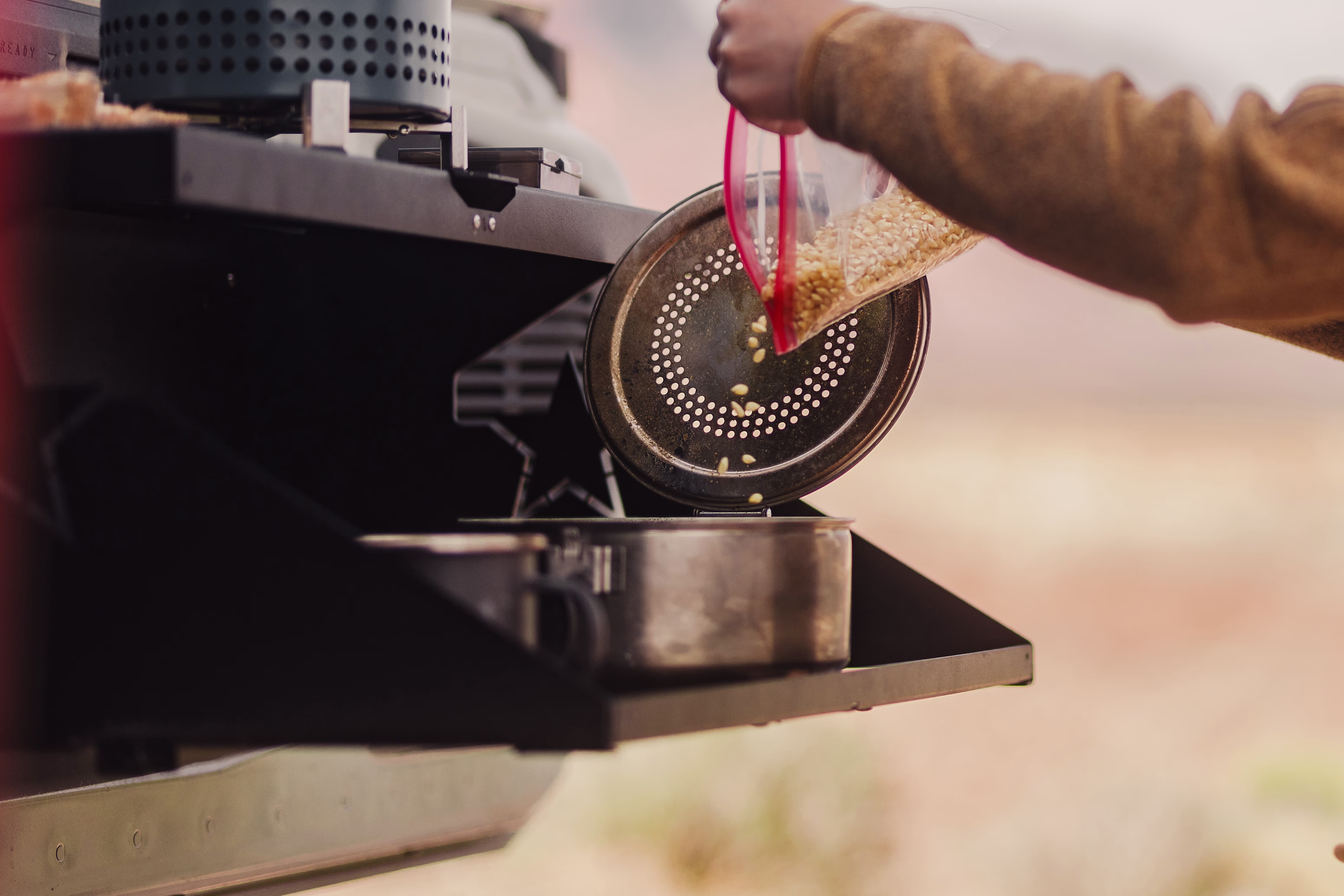 Fire Pit Popcorn Maker