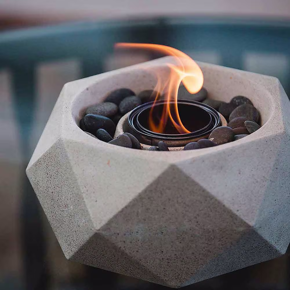 Geo Tabletop Fire Bowl