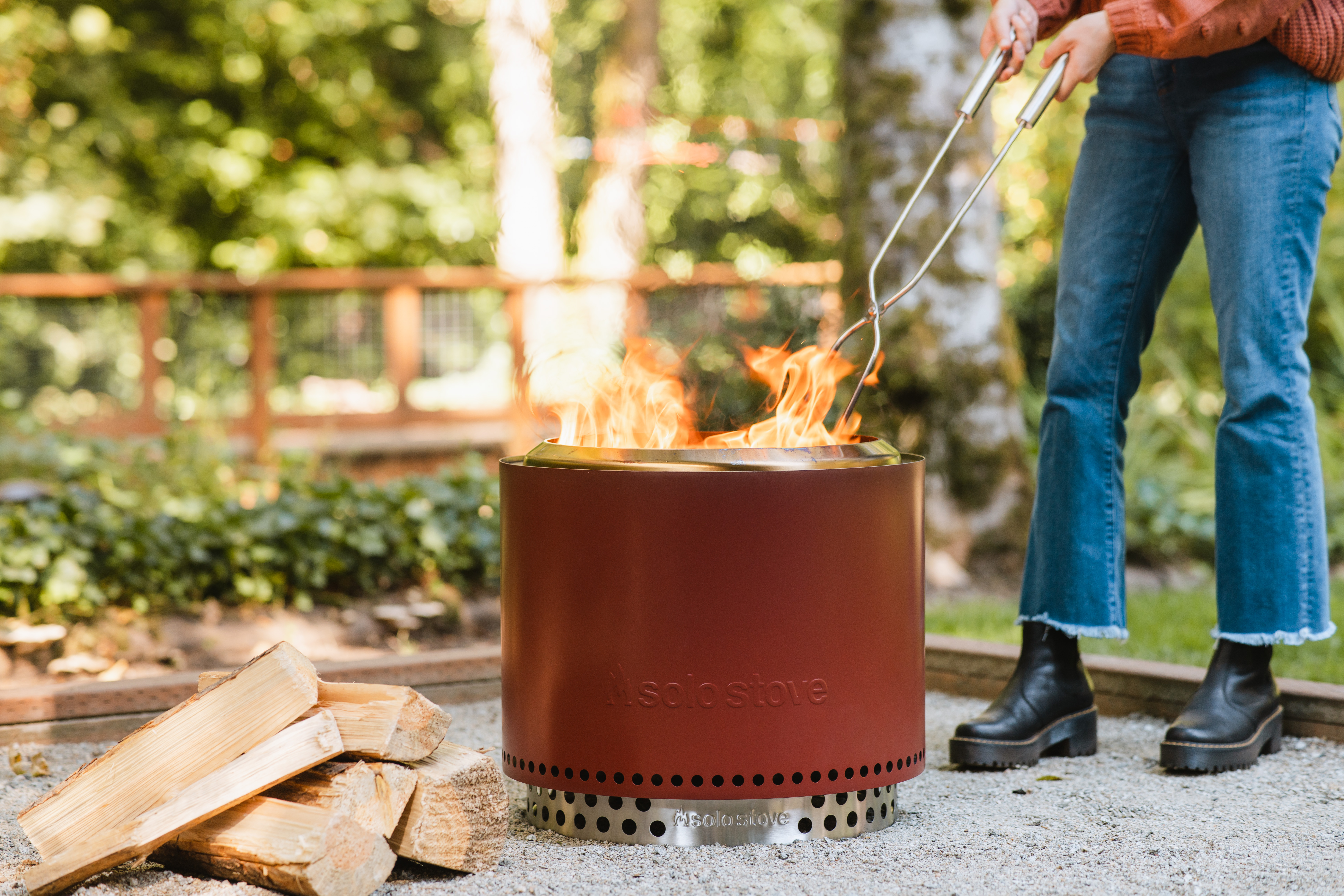 Bonfire Smokeless Fire Pit + Stand 2.0 - Stainless Steel