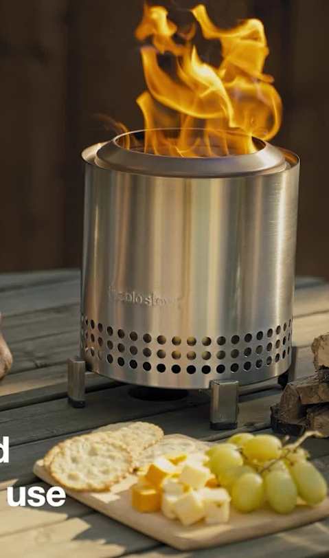 Mesa Tabletop Fire Pit - Dual Fuel, Smokeless, Portable Solo